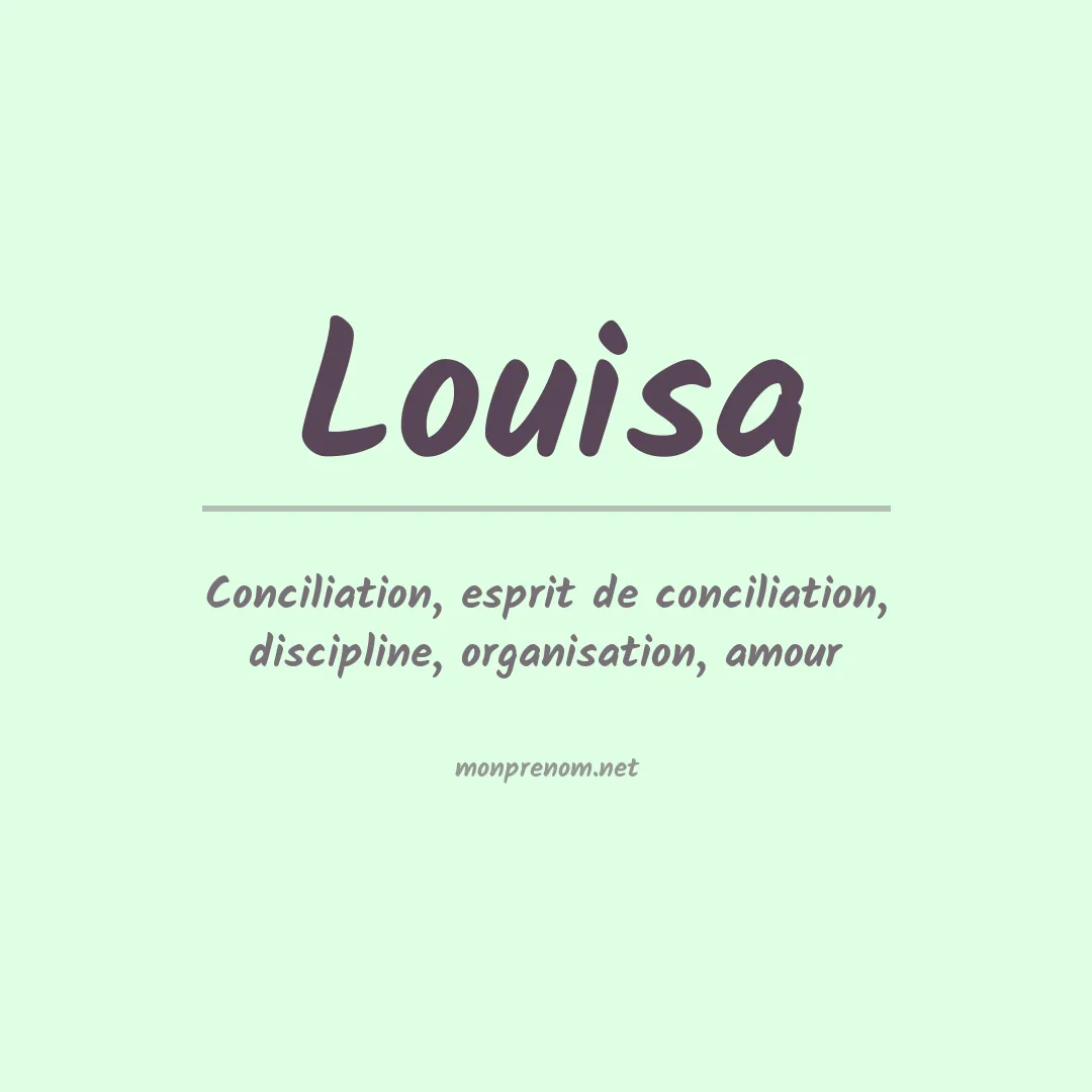 Prénom Louisa