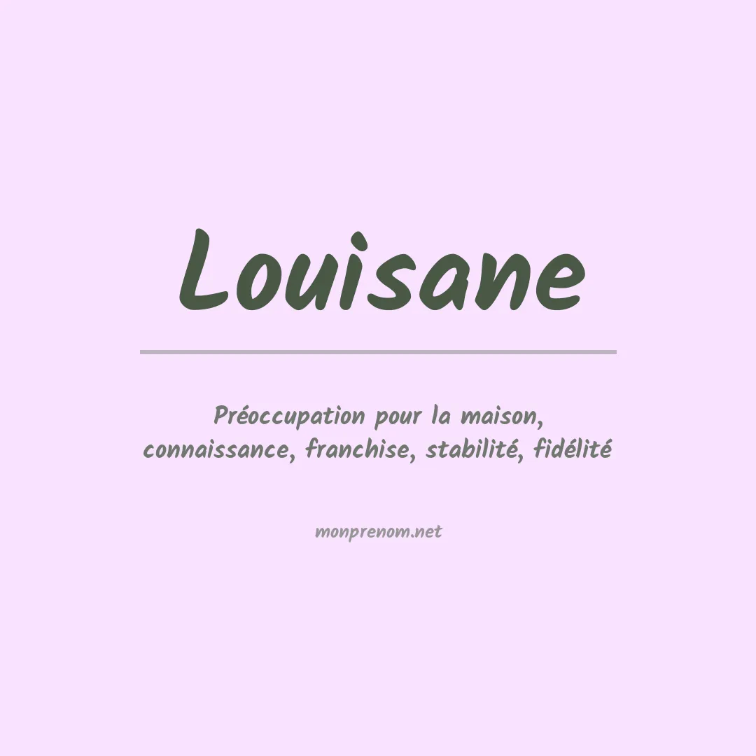 Prénom Louisane