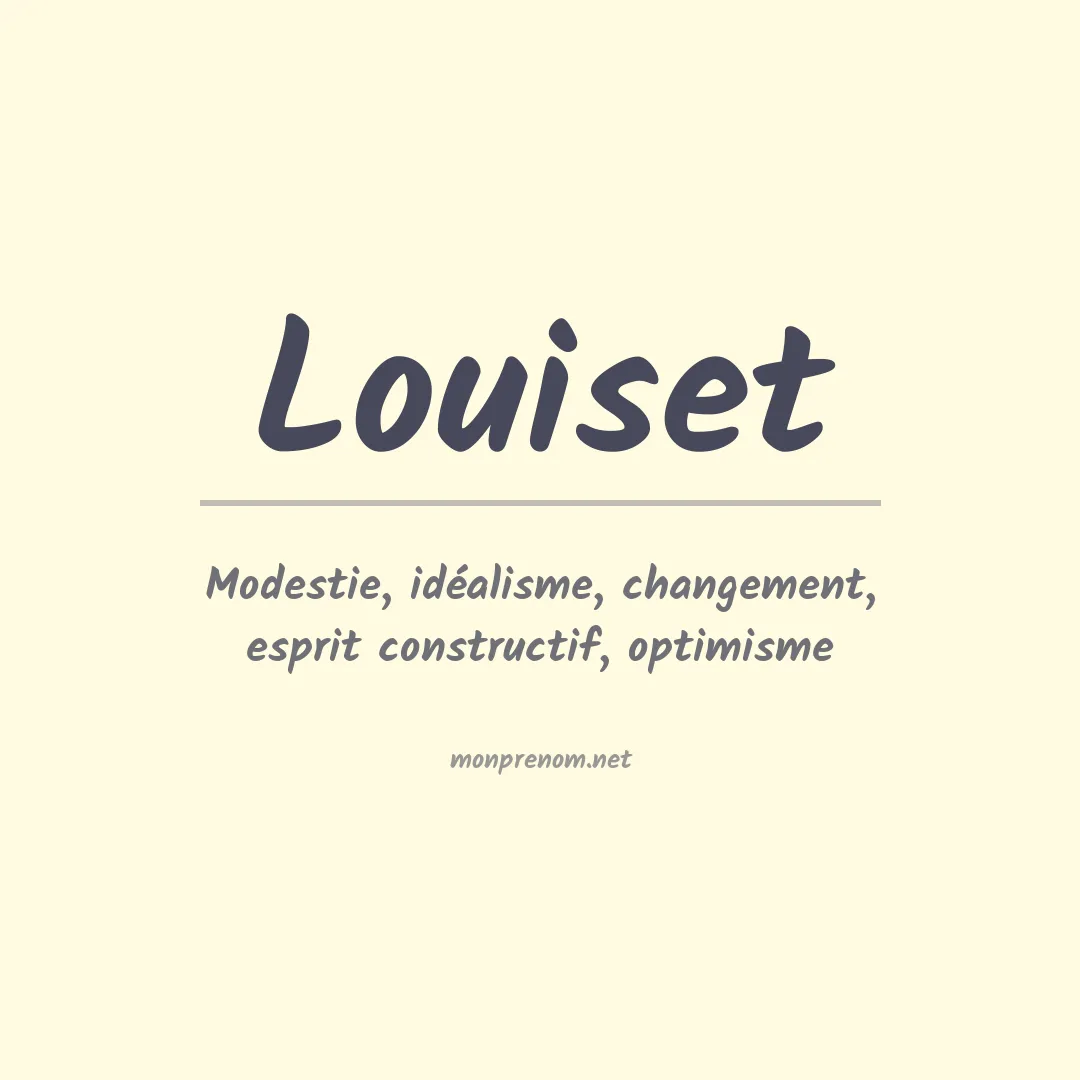 Prénom Louiset