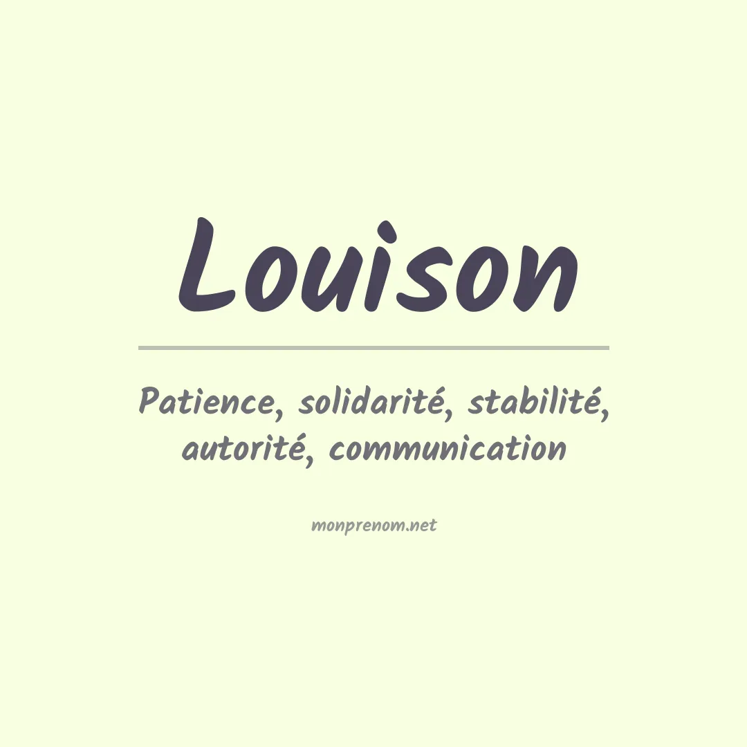 Prénom Louison