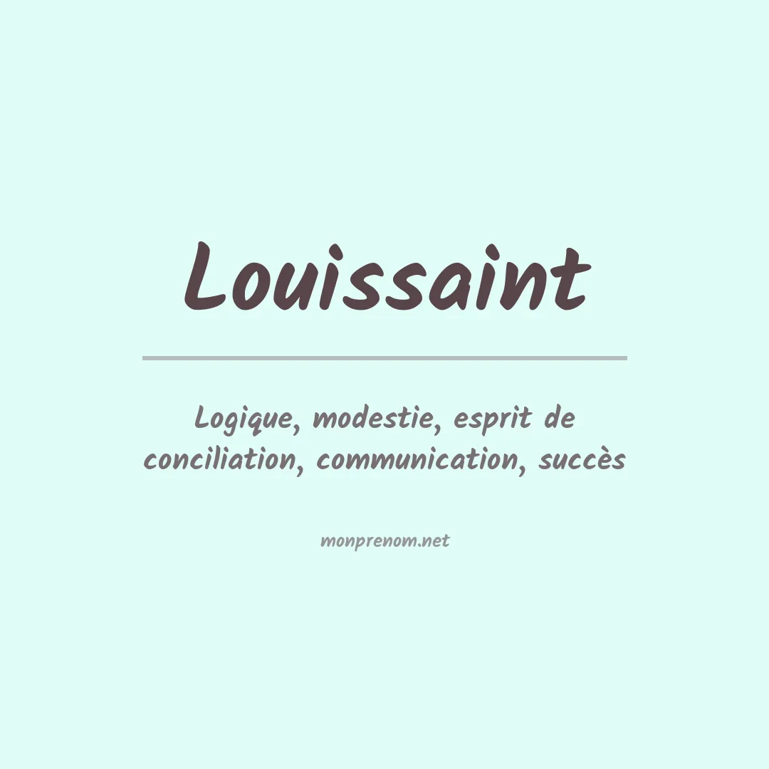 Prénom Louissaint