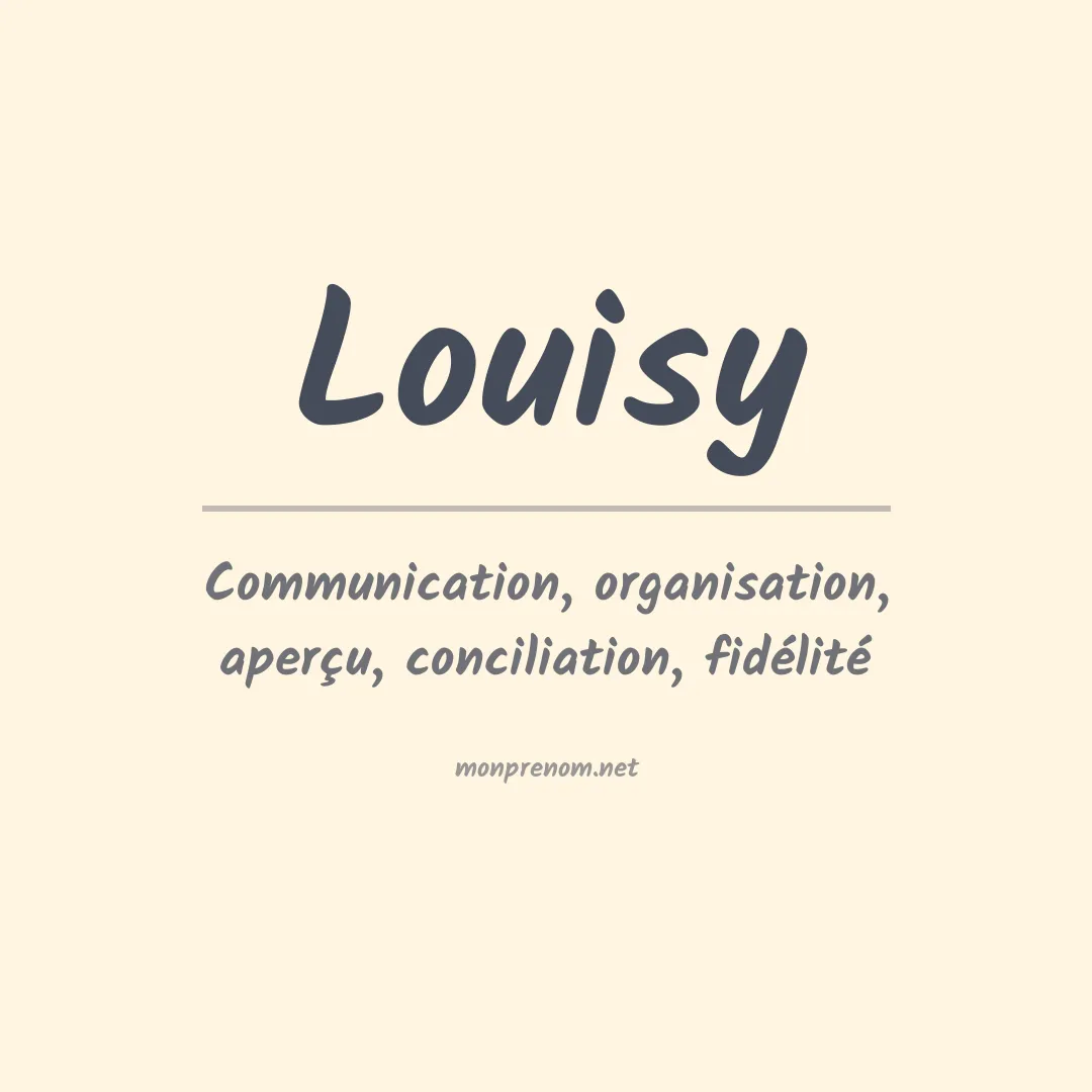 Prénom Louisy