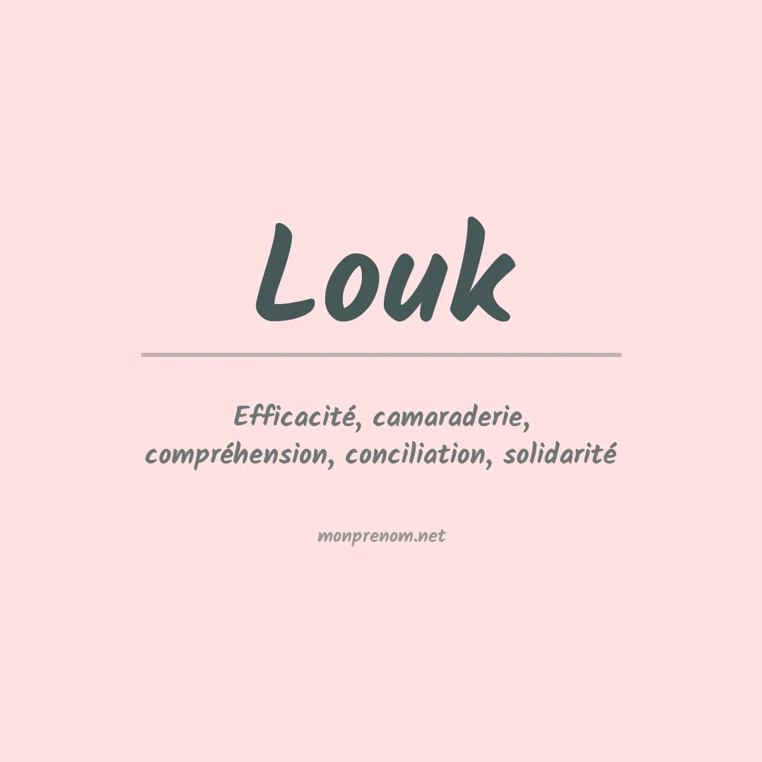 Prénom Louk