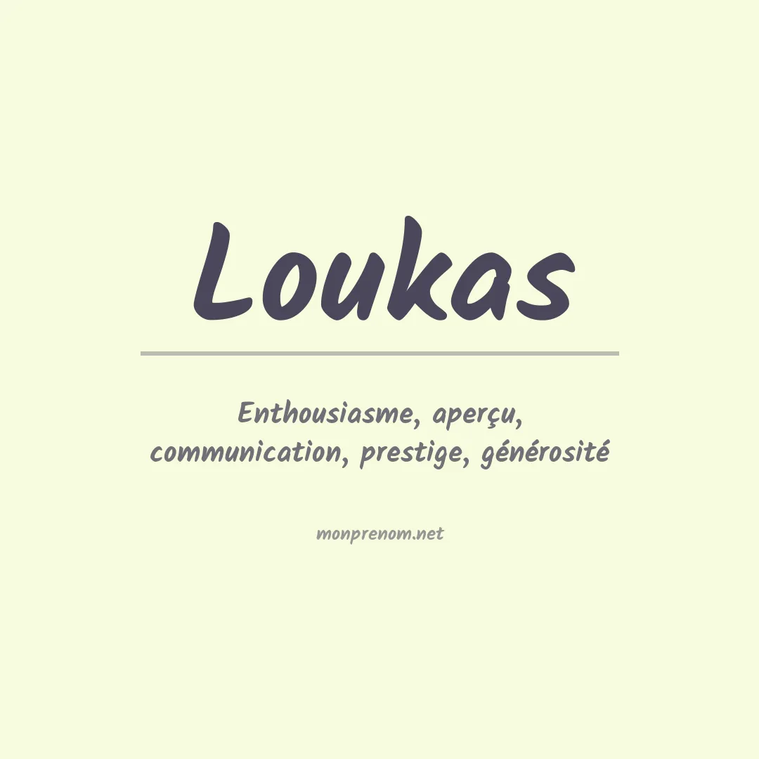 Prénom Loukas