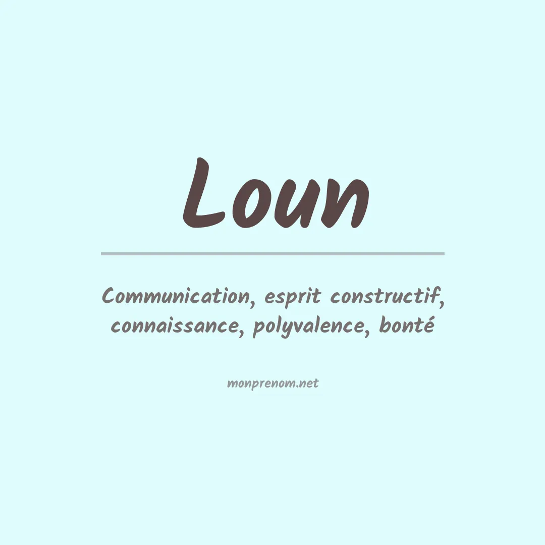 Prénom Loun