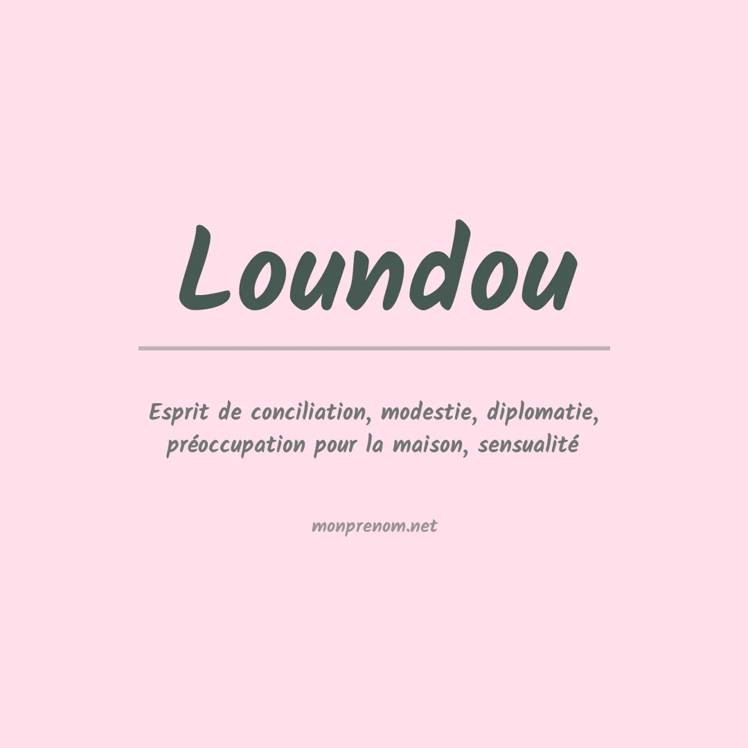 Signification du prénom Loundou