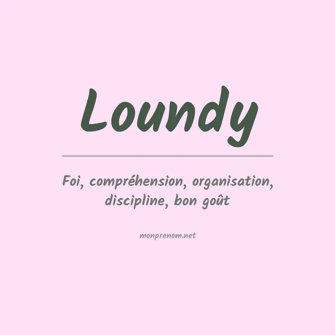 Signification du prénom Loundy