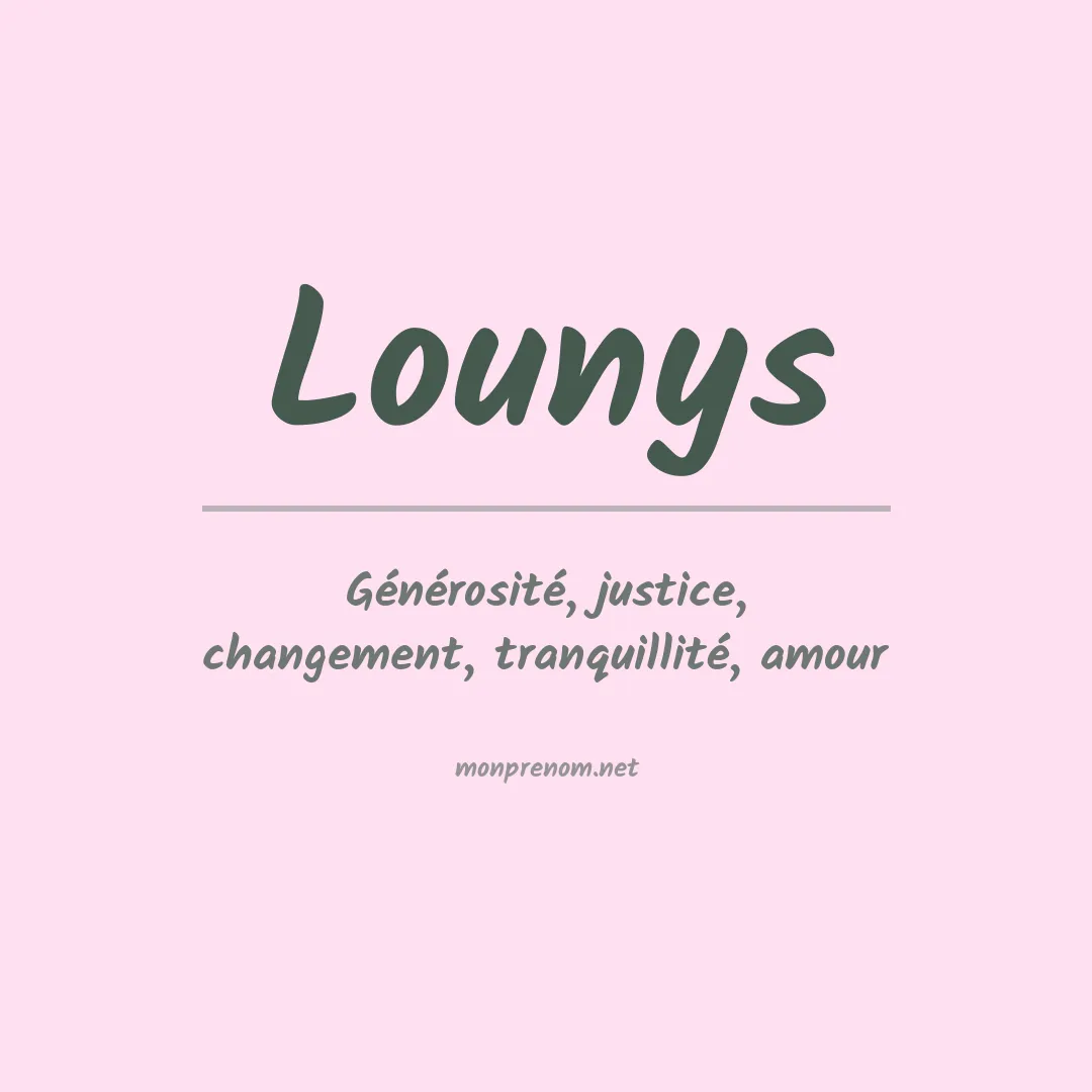 Prénom Lounys