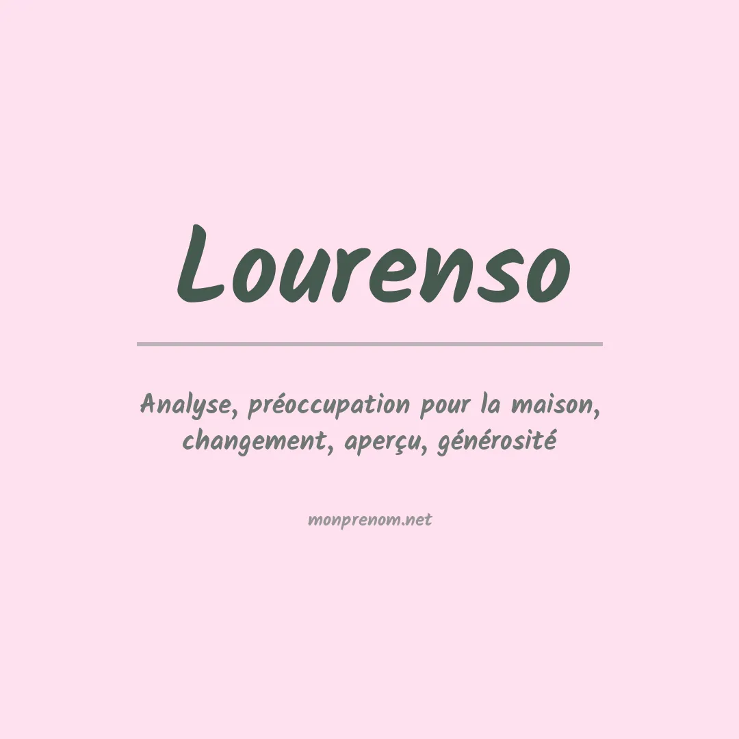 Signification du prénom Lourenso