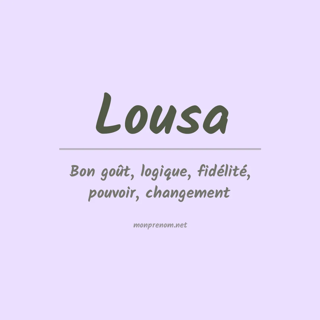 Prénom Lousa
