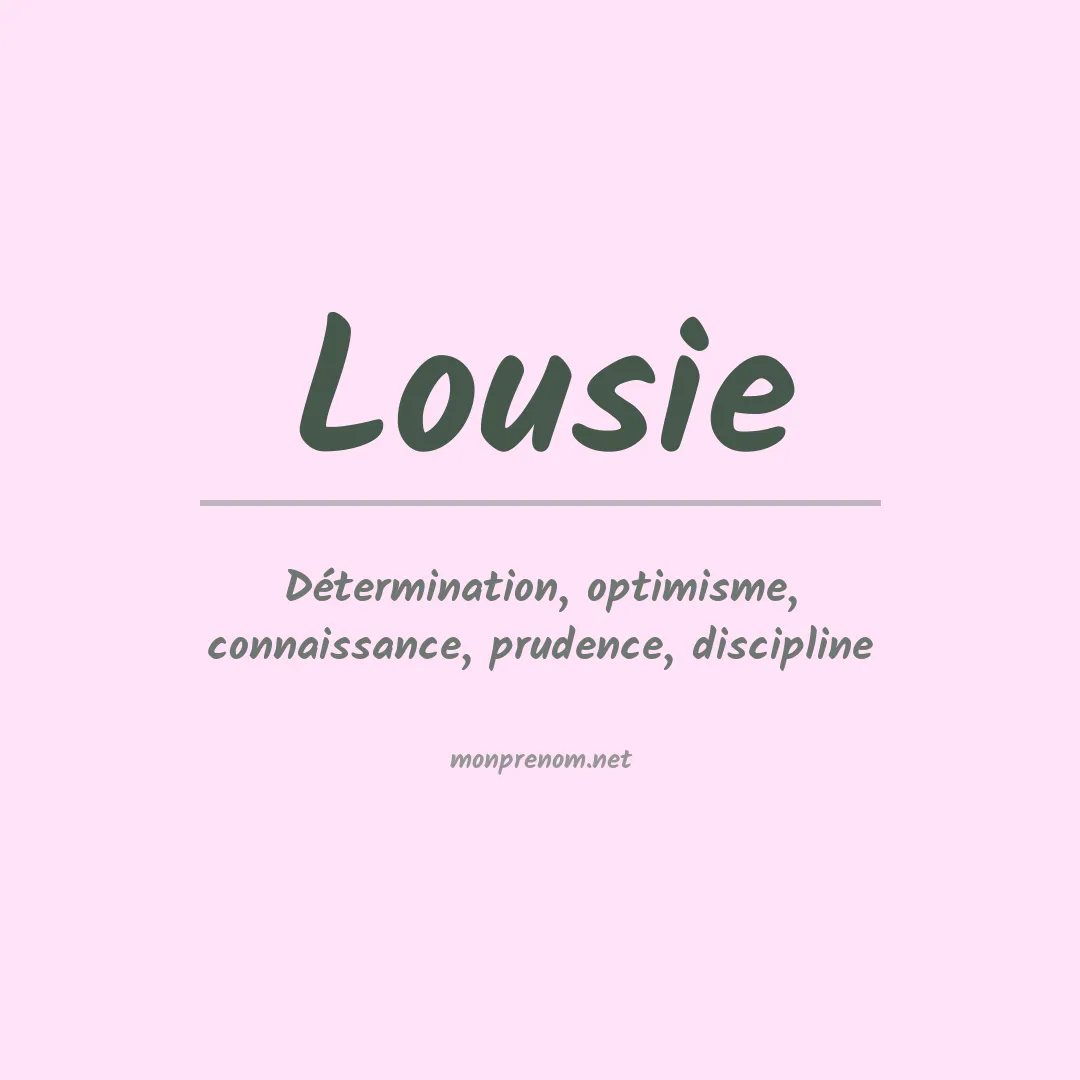 Prénom Lousie