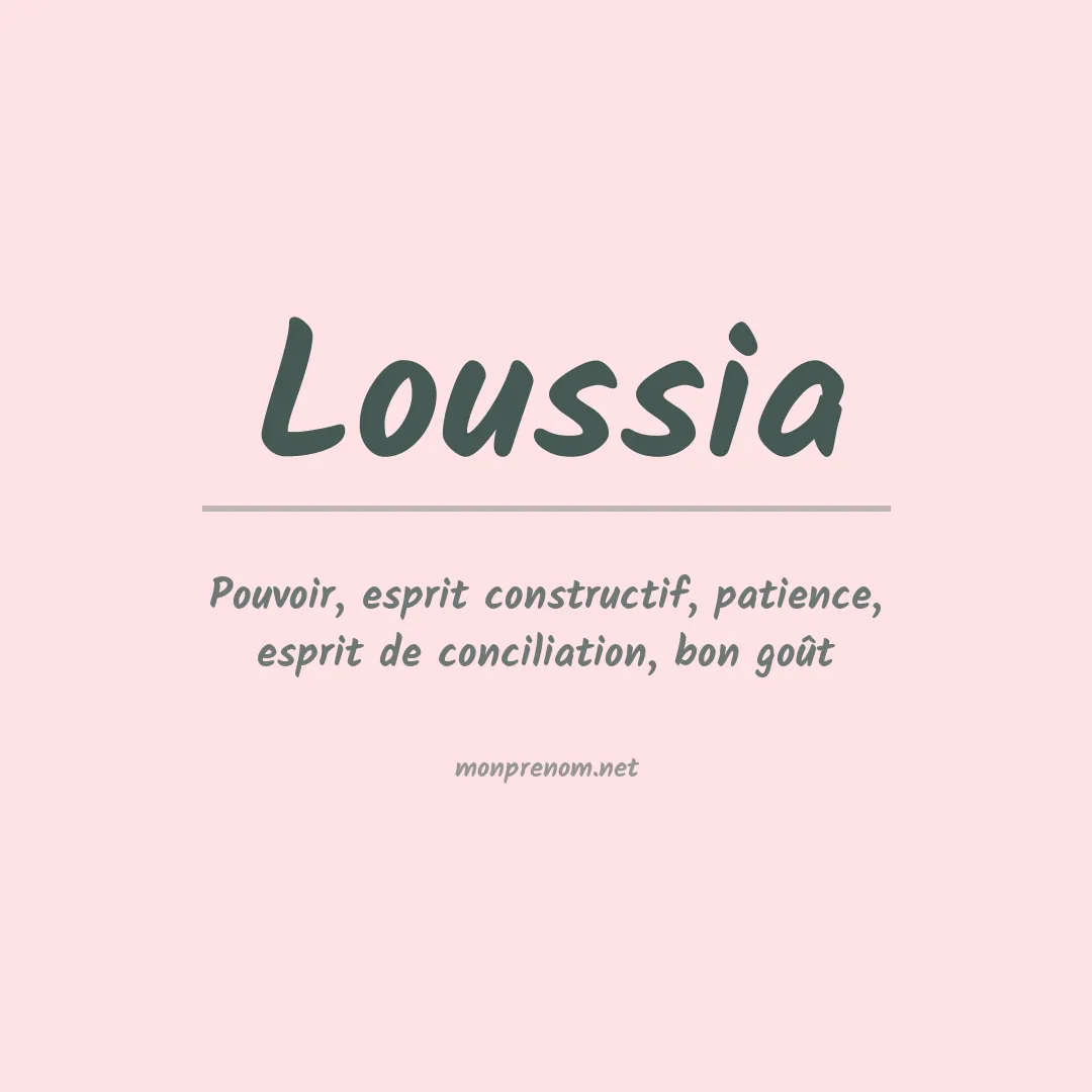 Signification du prénom Loussia