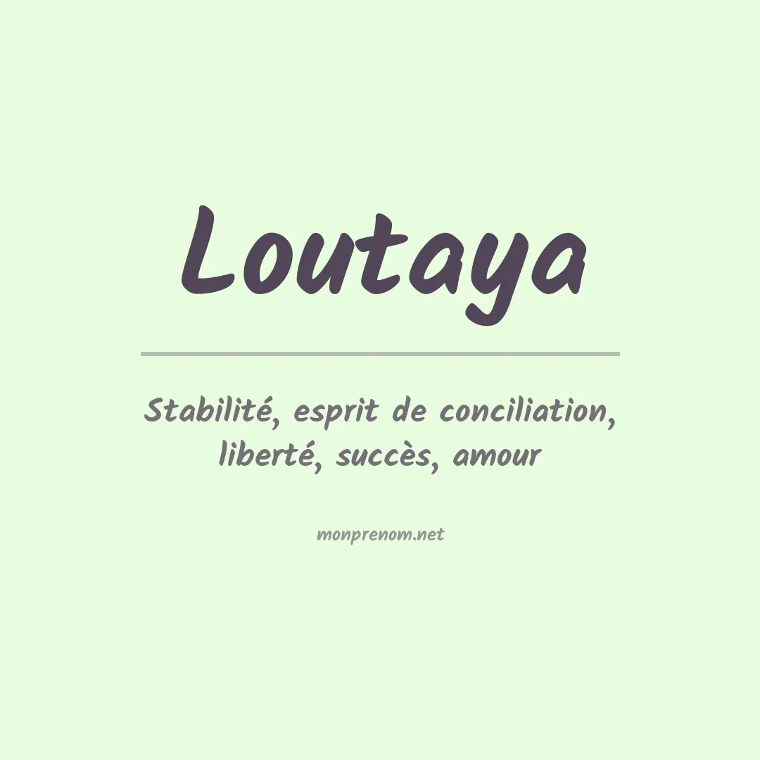 Prénom Loutaya