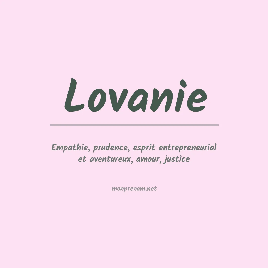 Signification du prénom Lovanie