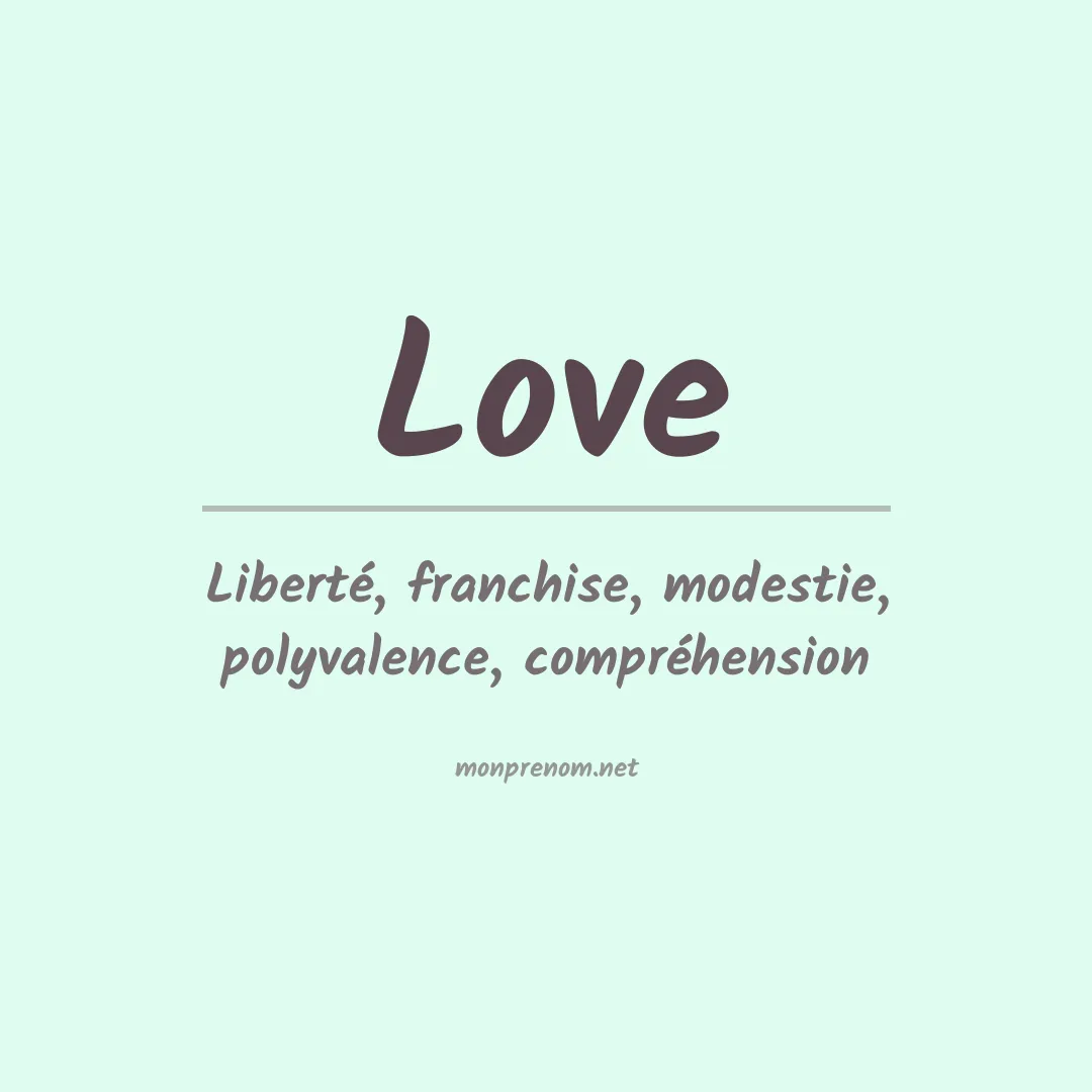 Prénom Love