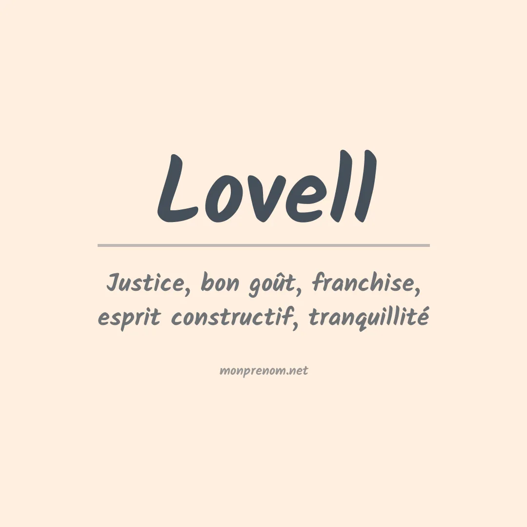 Prénom Lovell
