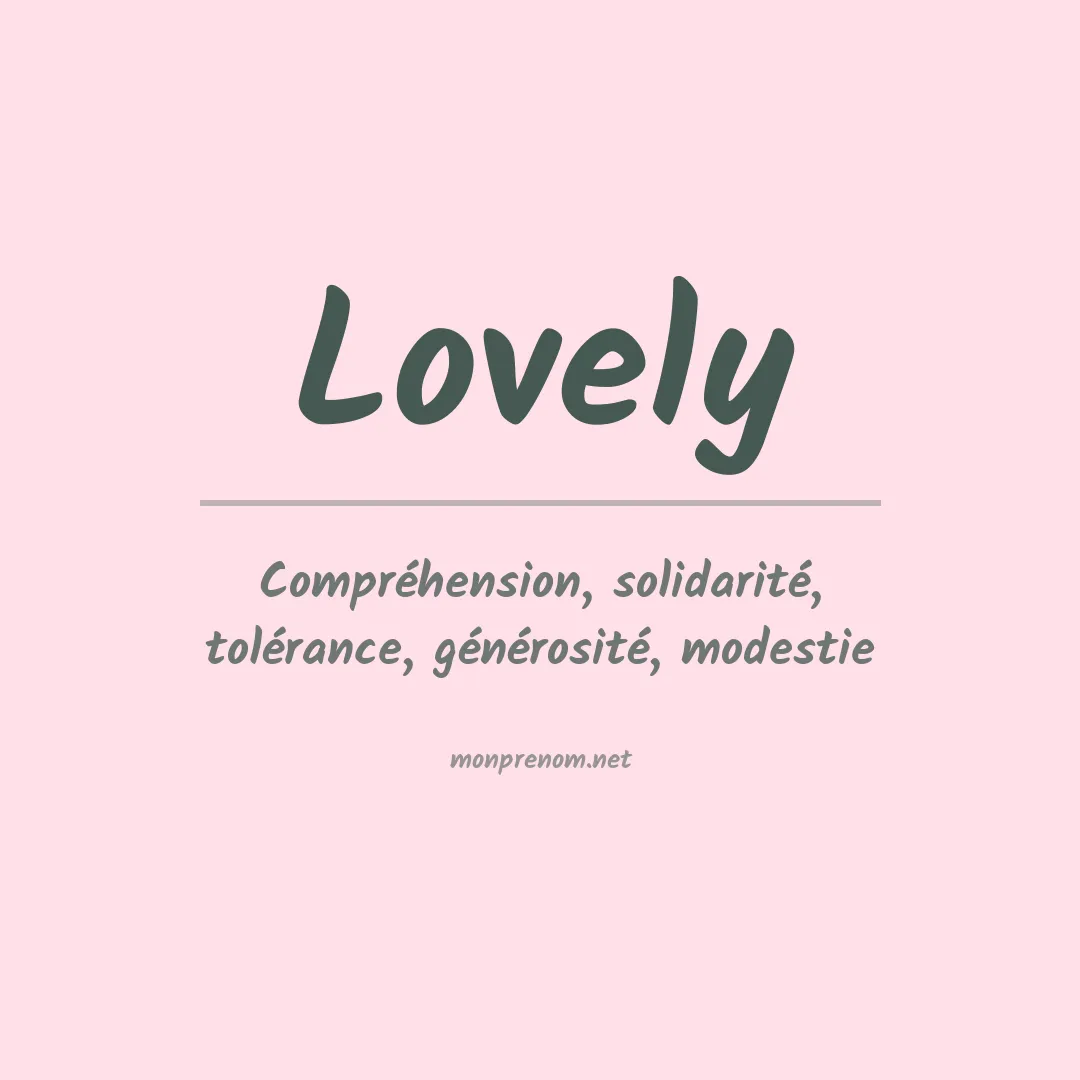 Prénom Lovely