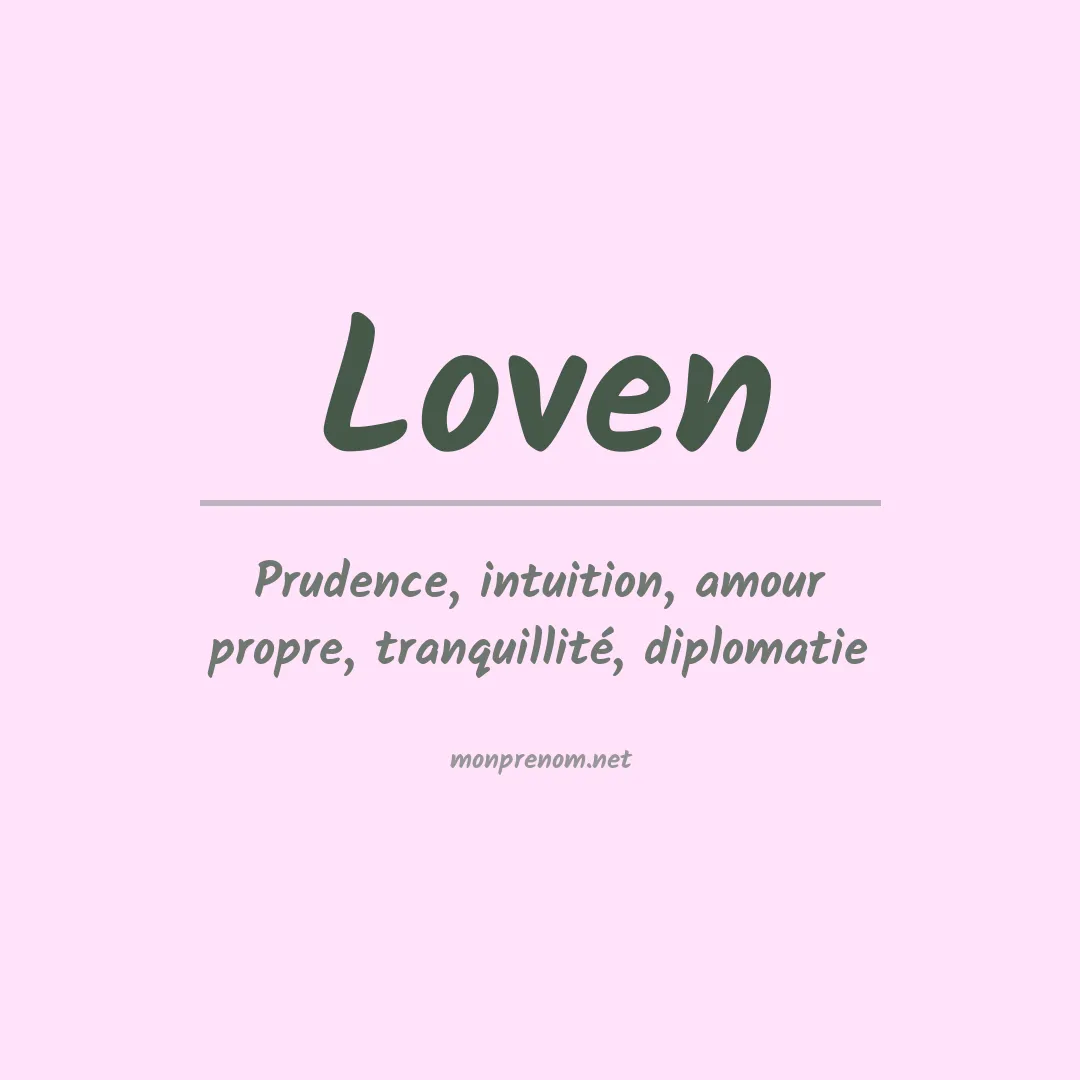 Prénom Loven