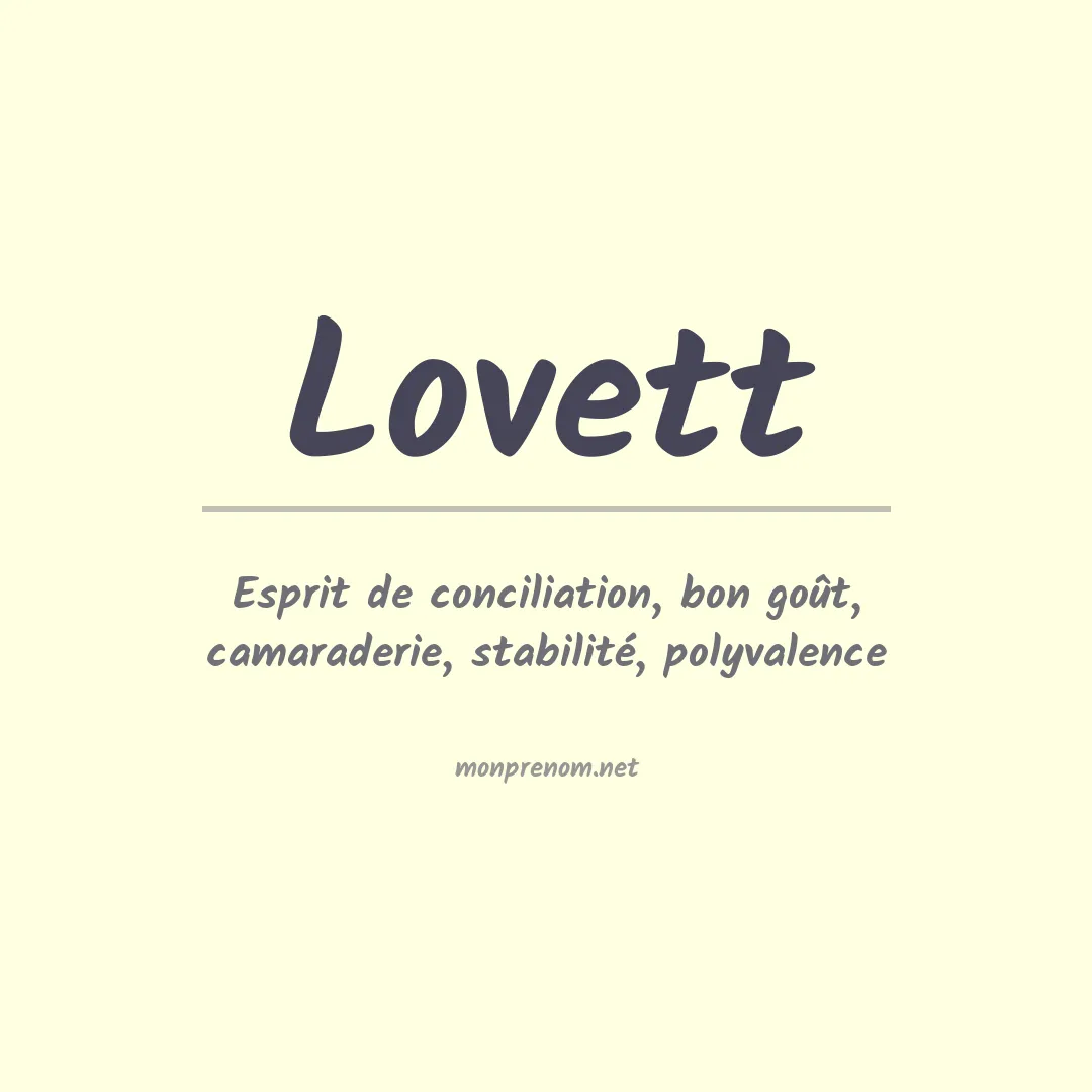 Prénom Lovett