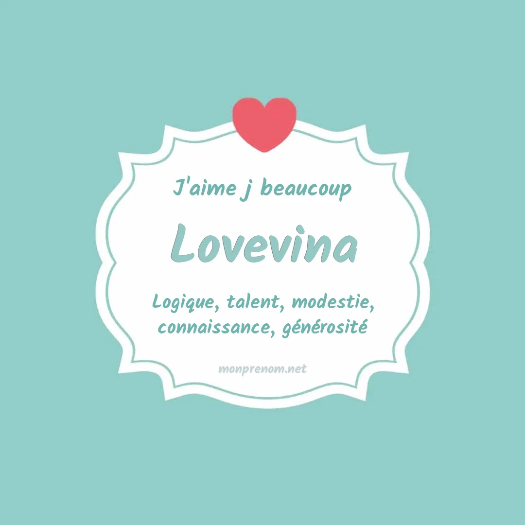 J'aime beaucoup Lovevina