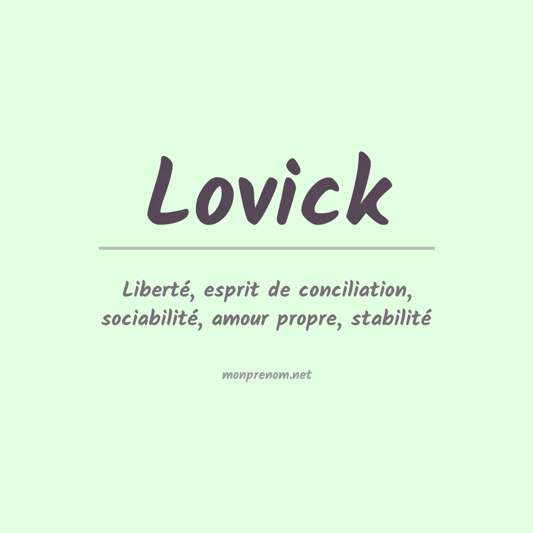 Prénom Lovick