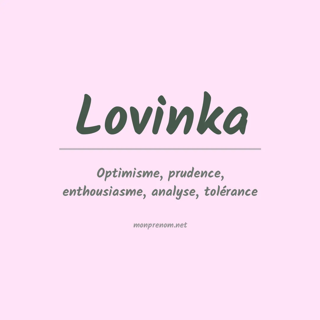 Signification du prénom Lovinka