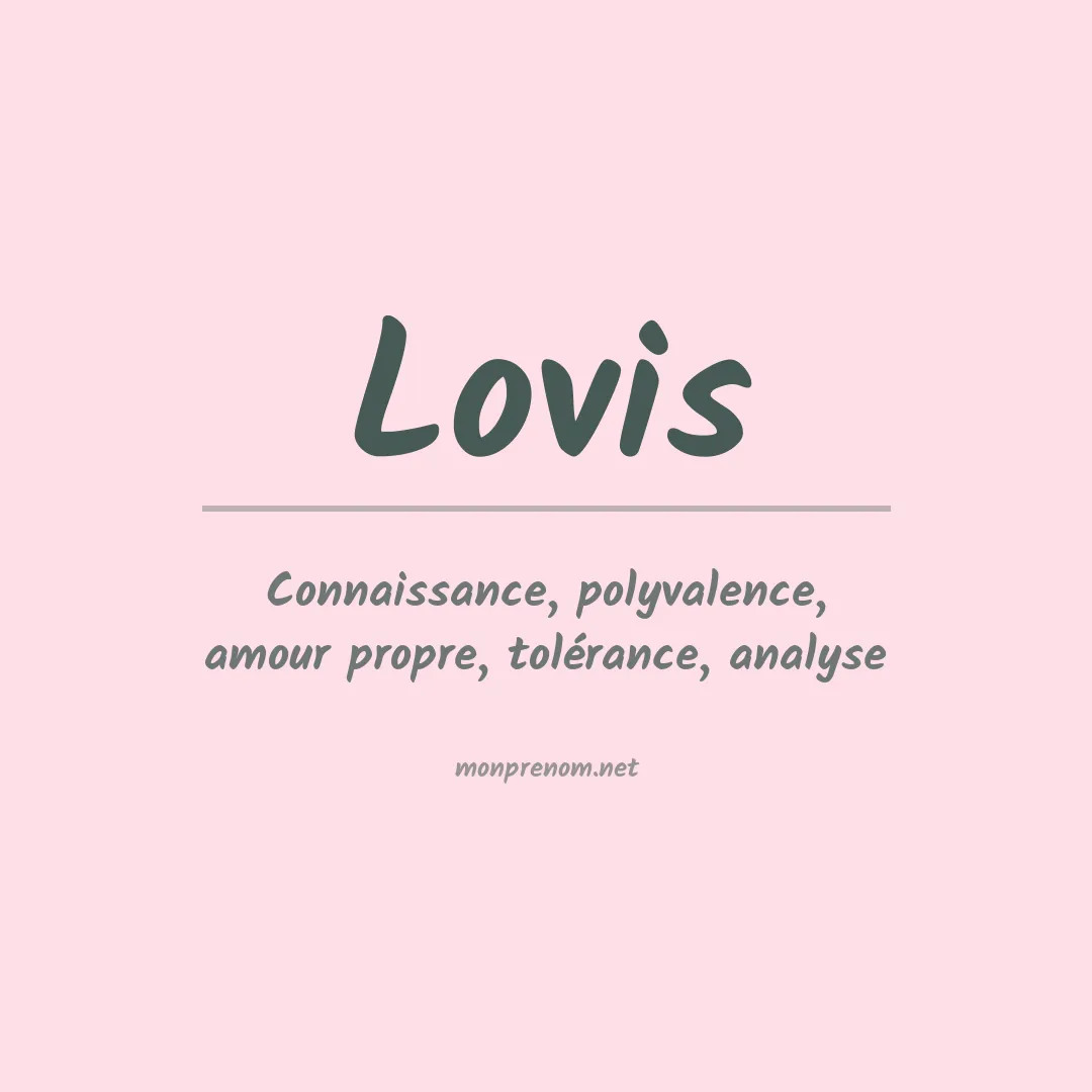 Signification du prénom Lovis