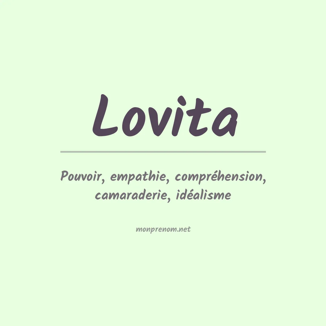 Signification du prénom Lovita