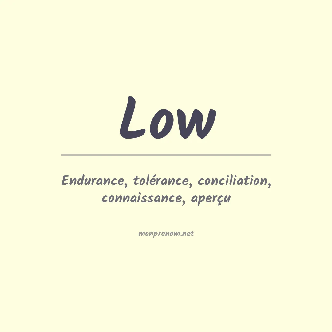 Prénom Low