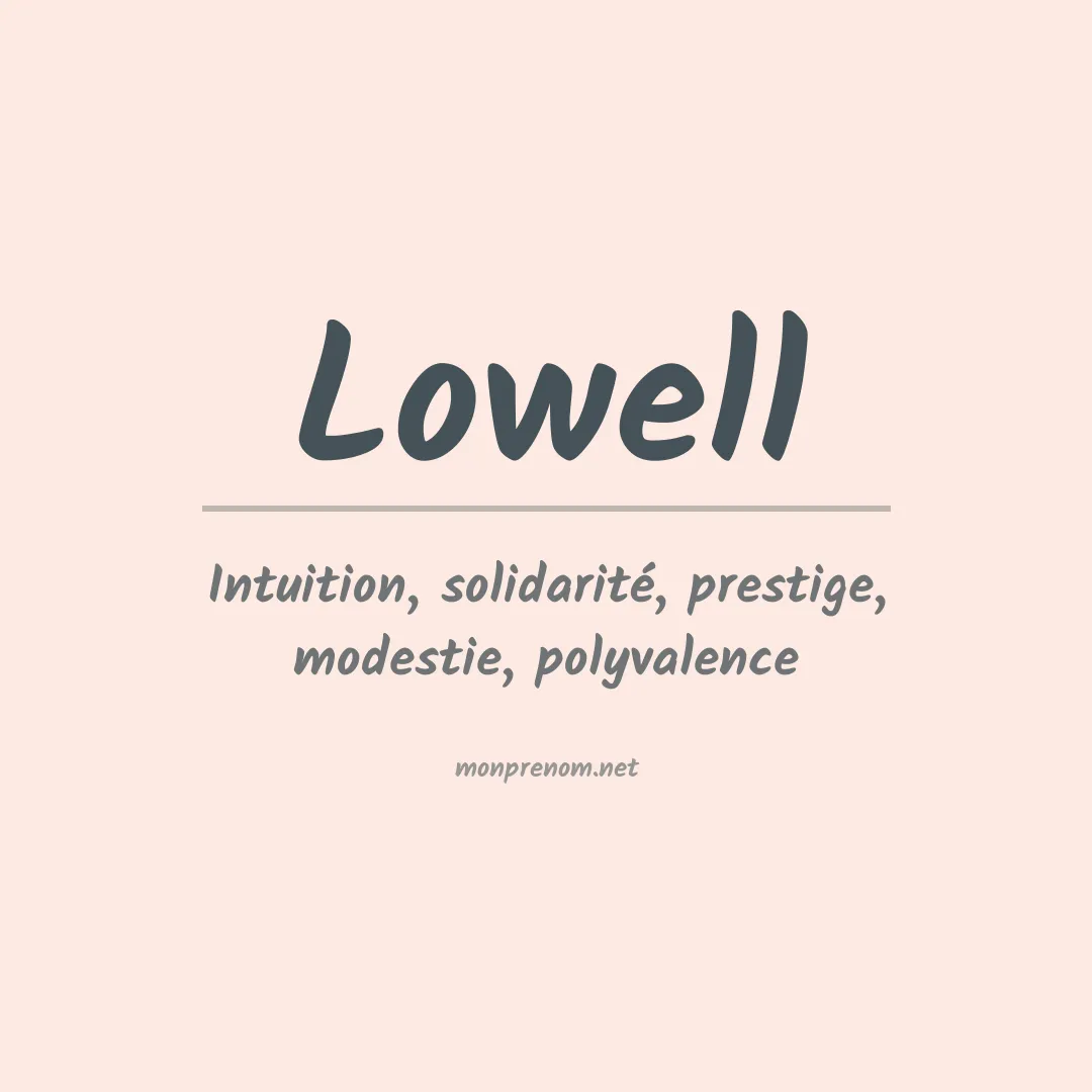 Prénom Lowell