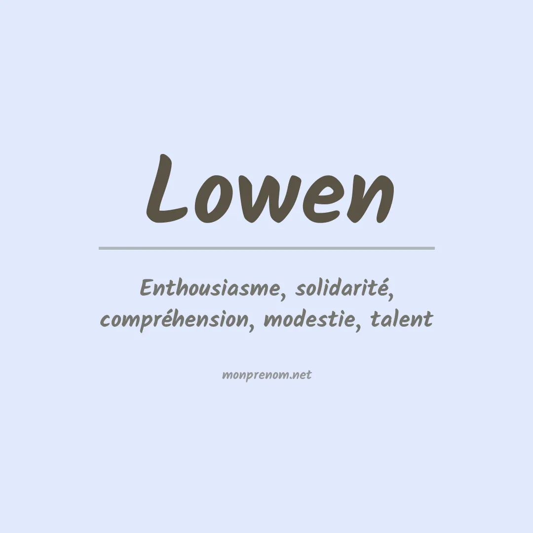Prénom Lowen