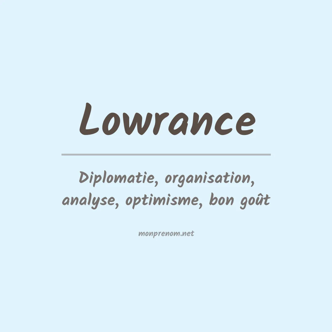 Prénom Lowrance