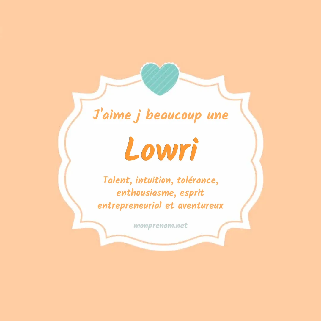 J'aime beaucoup Lowri