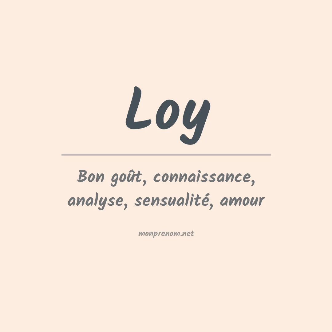 Prénom Loy