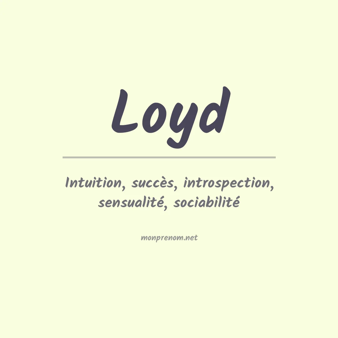 Prénom Loyd