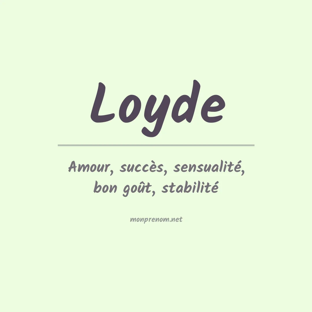 Prénom Loyde