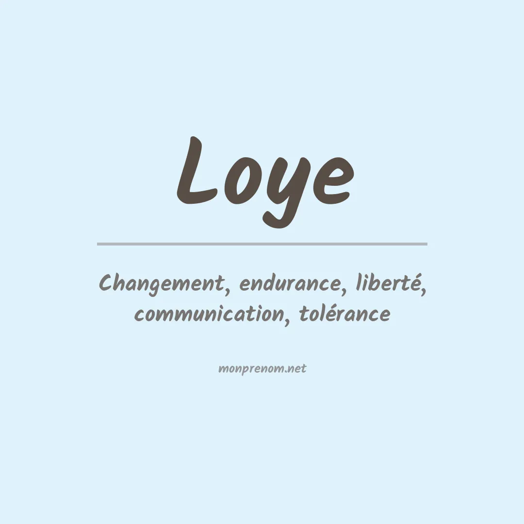 Prénom Loye