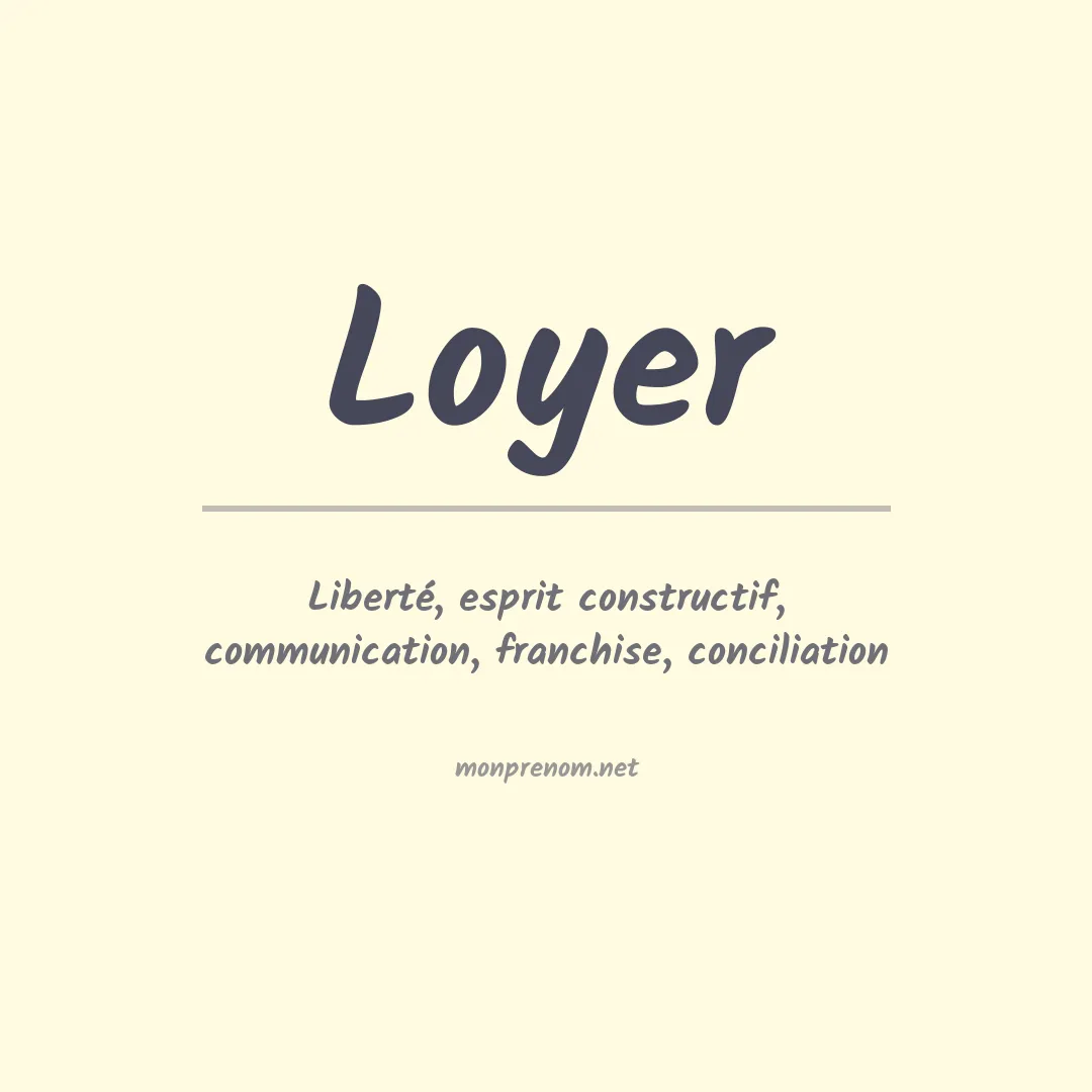 Prénom Loyer