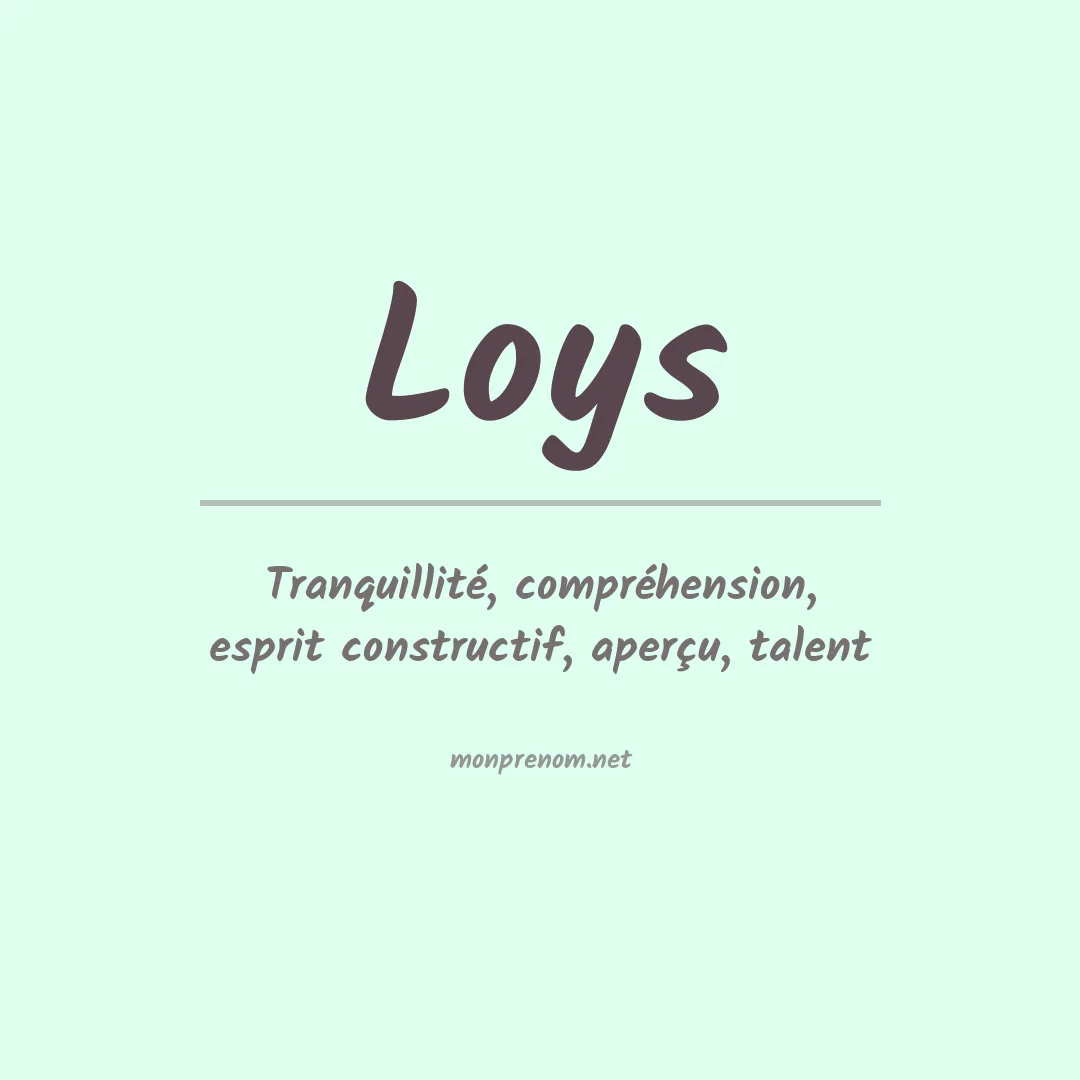 Prénom Loys