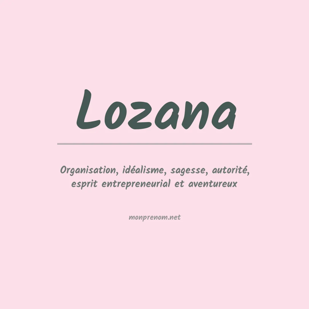 Signification du prénom Lozana