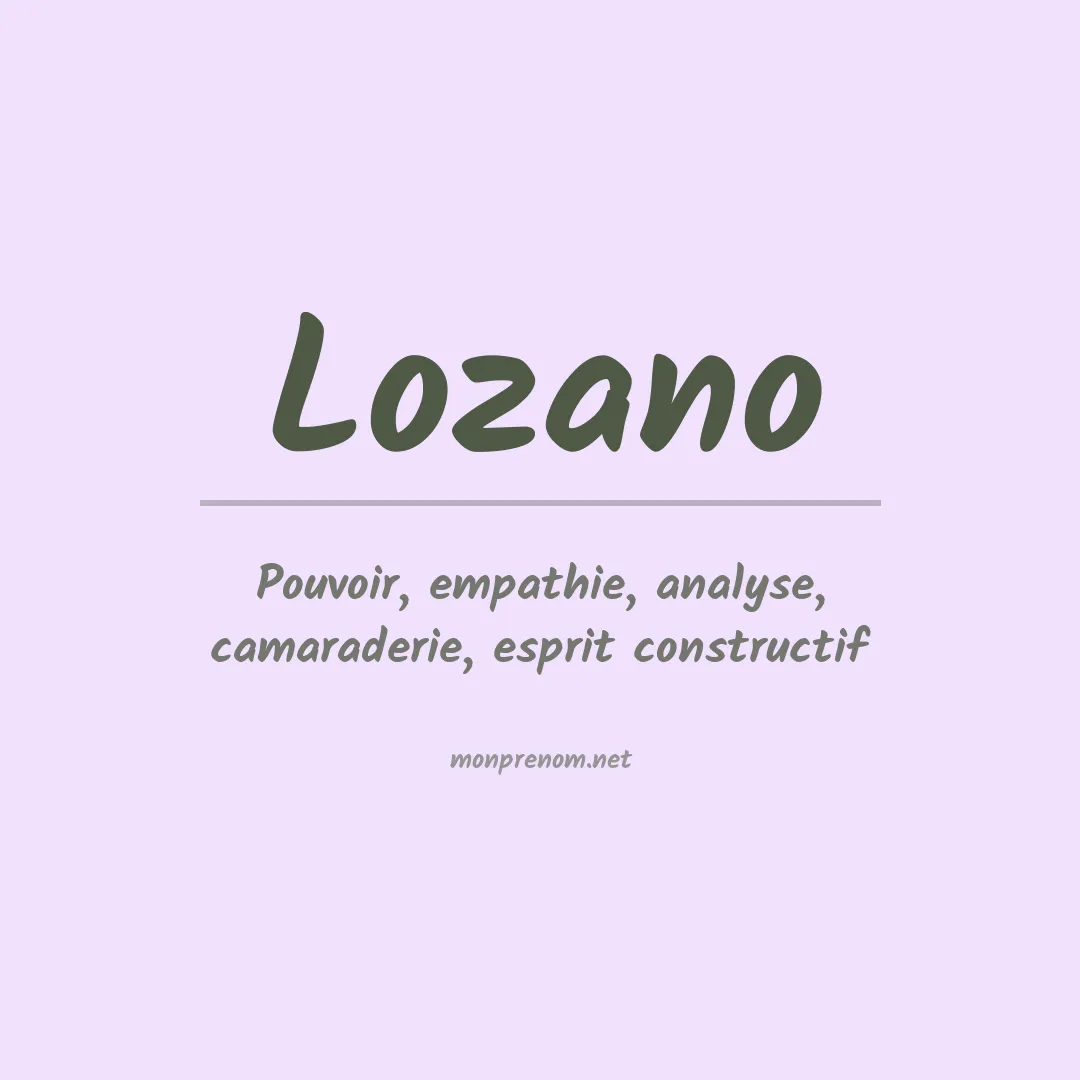 Prénom Lozano