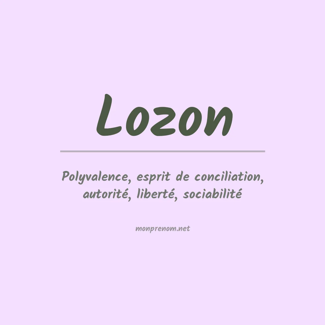 Prénom Lozon