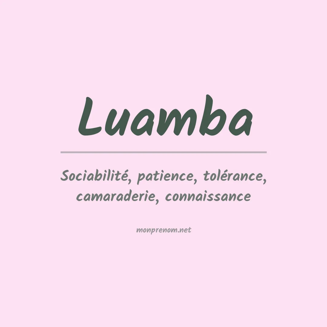 Prénom Luamba