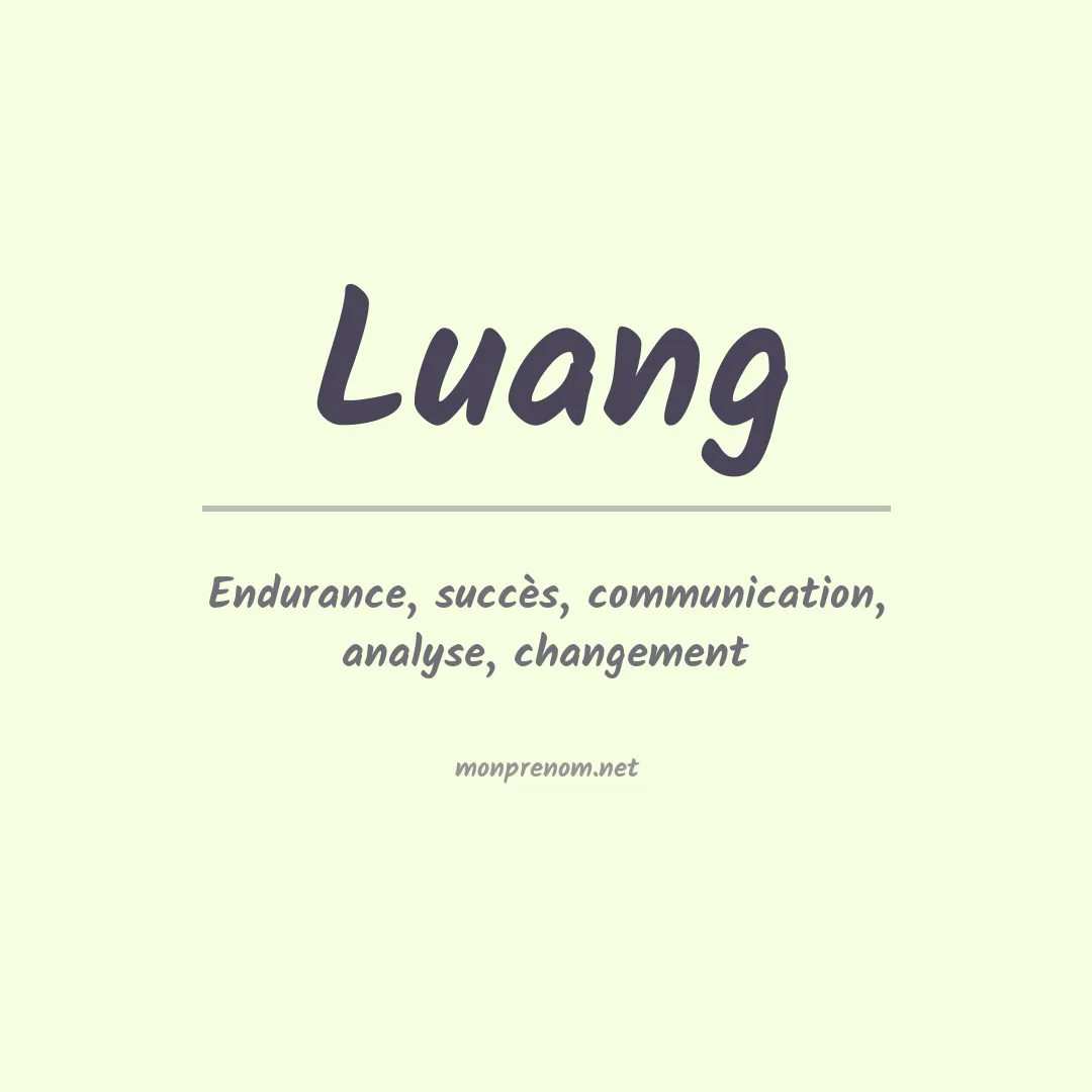 Signification du prénom Luang