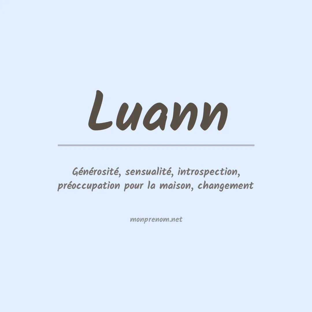 Signification du prénom Luann
