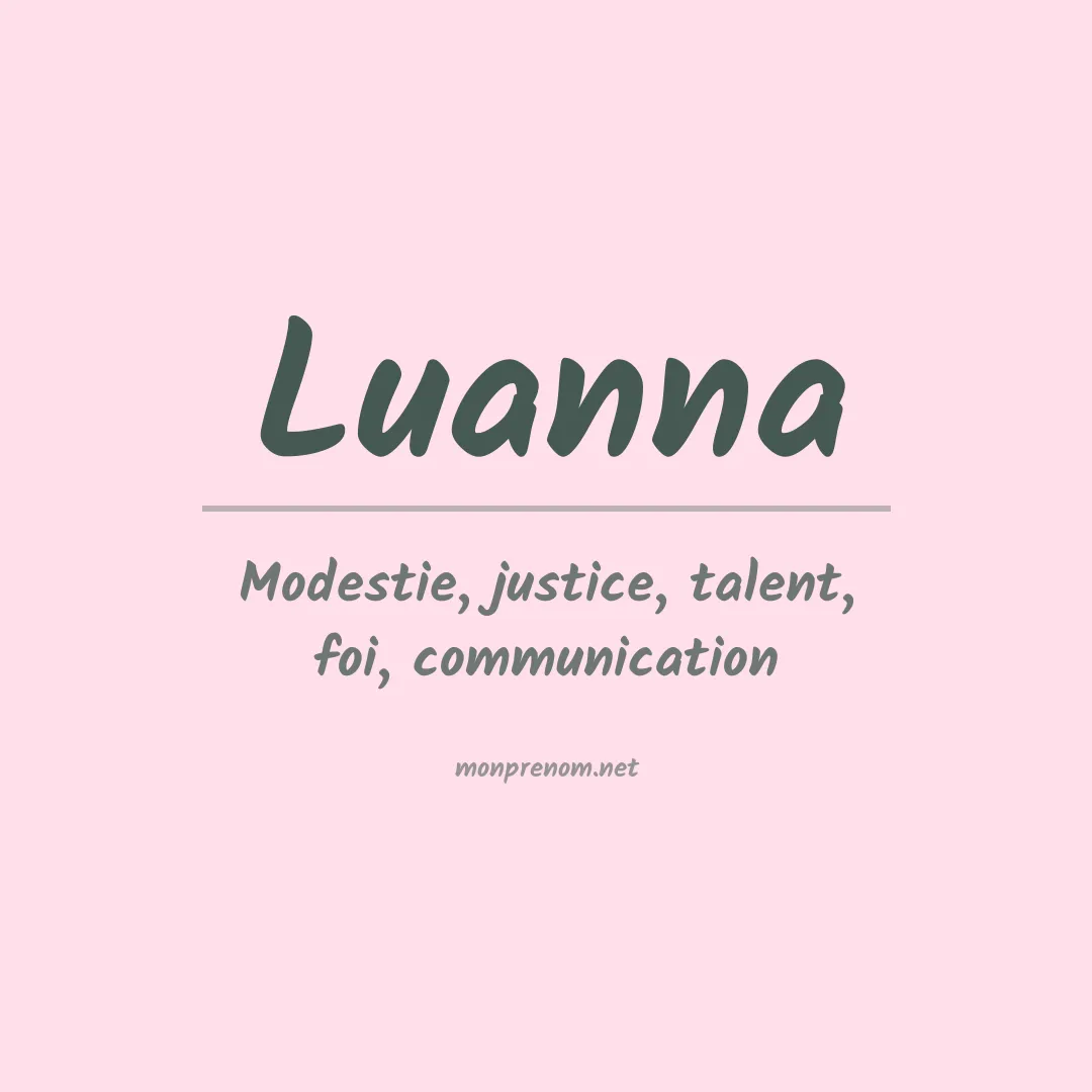 Prénom Luanna