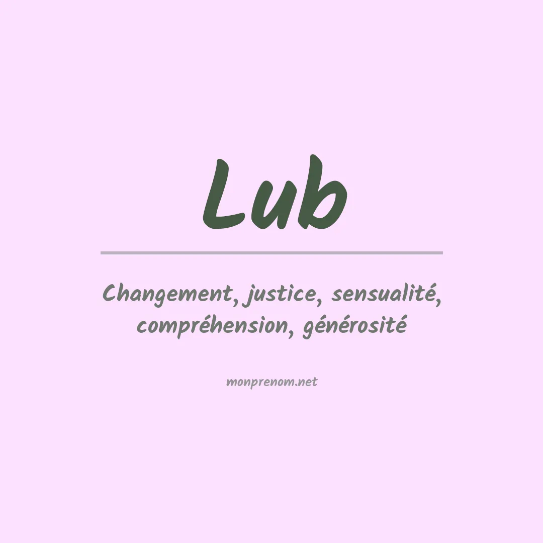Signification du prénom Lub