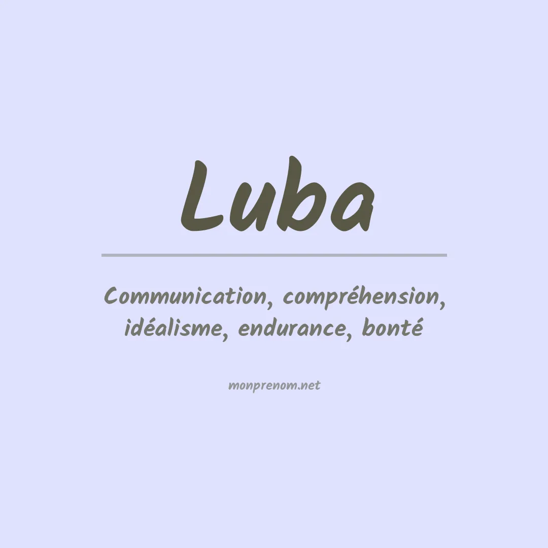 Prénom Luba