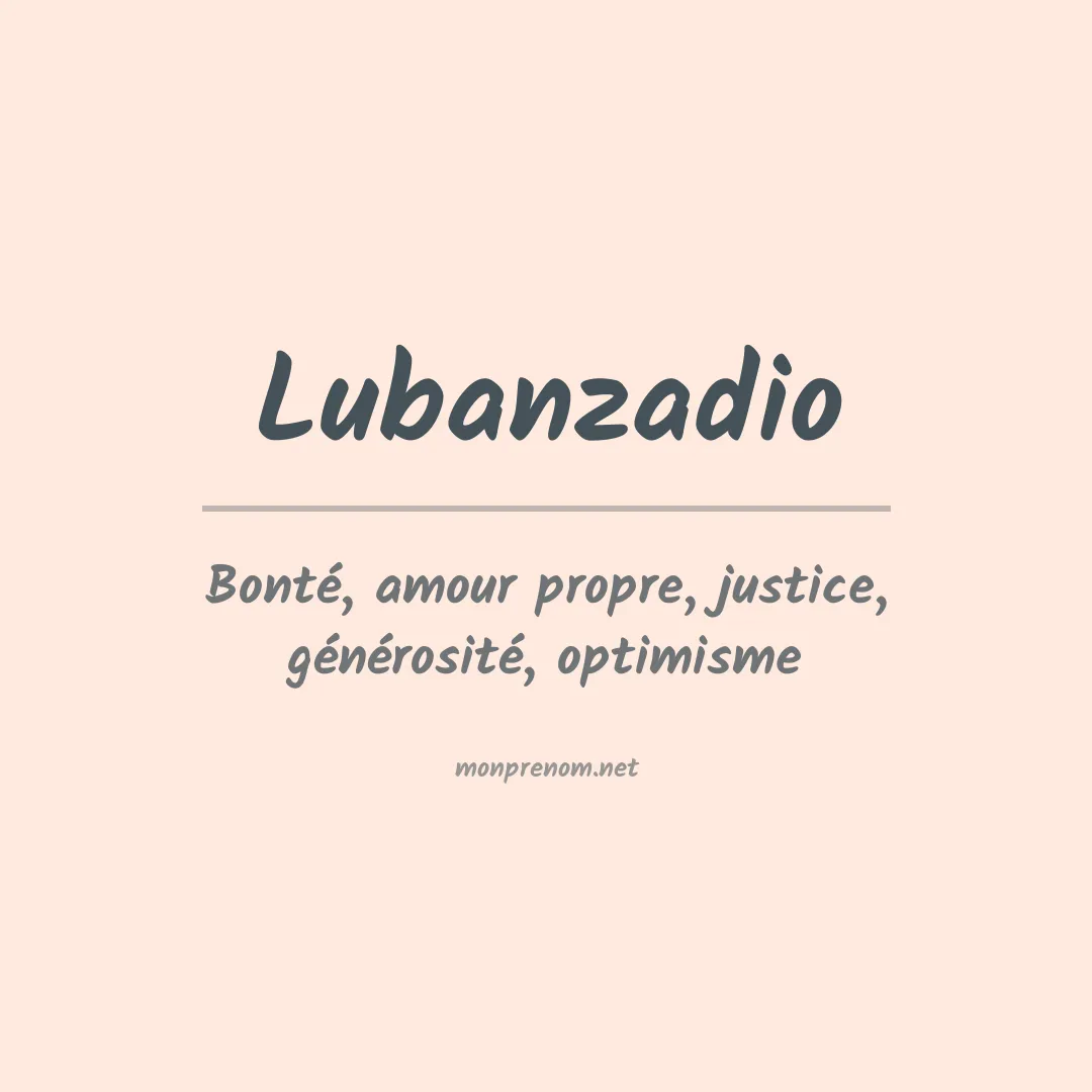 Prénom Lubanzadio