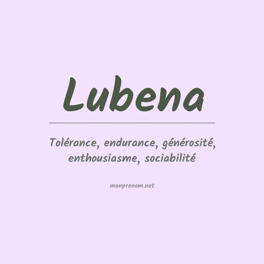 Signification du prénom Lubena
